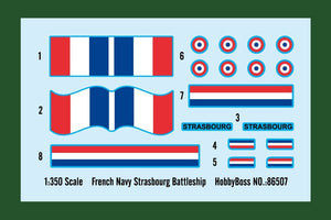 Hobby Boss 86507 French Navy Strasbourg Battleship 1/350 – immagine 3