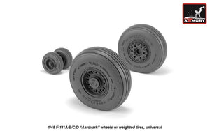 Armory Models AW48319 F-111A/B/C/D Aardvark wheels w/ weighted tyres 1/48 – immagine 4