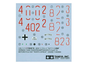 Tamiya 25208 Panzerkampfwagen IV Ausf F. &amp;amp; Motorcycle North Africa 1/35 – imagen 10