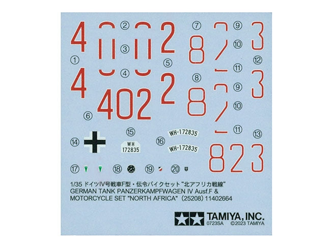 Tamiya 25208 Panzerkampfwagen IV Ausf F. &amp;amp; Motorcycle North Africa 1/35 – imagen 10