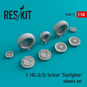 RESKIT RS48-0011 F-104 (G/S) Turkish &amp;quot;Starfighter&amp;quot; wheels set 1/48