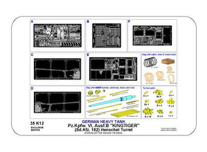Aber 35K12 Pz.Kpfw. VI, Ausf.B (Sd.Kfz. 182) King Tiger (Henschel Turret) 1/35 – immagine 15