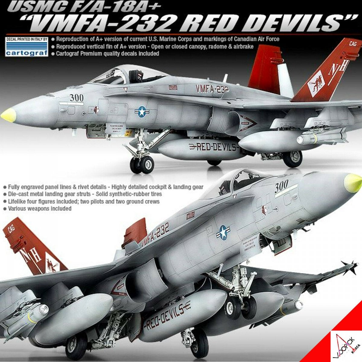 Academy 12107 USMC F/A-18A+ VMFA-232 RED DEVILS 1/32 – image 2