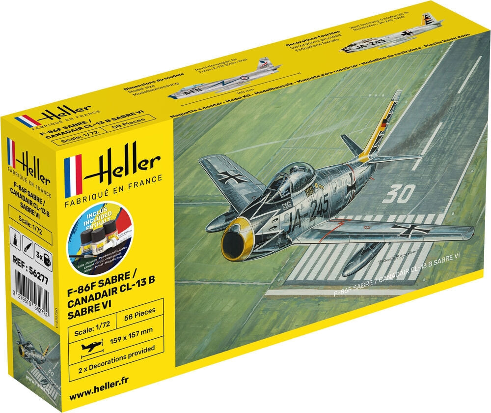 Heller 56277 F-86F SABRE / CANADAIR CL-13 B SABRE VI - Starter Kit 1/72