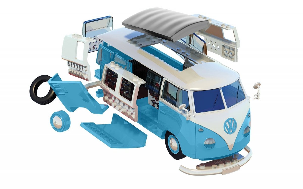 Airfix 6024 QUICK BUILD VW Camper Van blue – image 4