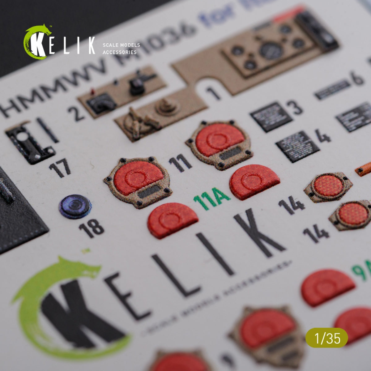 KELIK K35024 HUMVEE HMMWV M1036 with TOW Desert version Interior 3D Decal for Italeri kit 1/35 – Bild 9
