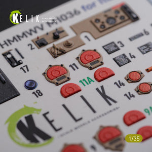 KELIK K35024 HUMVEE HMMWV M1036 with TOW Desert version Interior 3D Decal for Italeri kit 1/35 – Bild 9