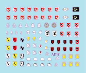 Star Decals 72-A1119 StuG-Abt #4 Generic insignia and unit markings for the Sturmgeschûtz units 1/72 – immagine 2