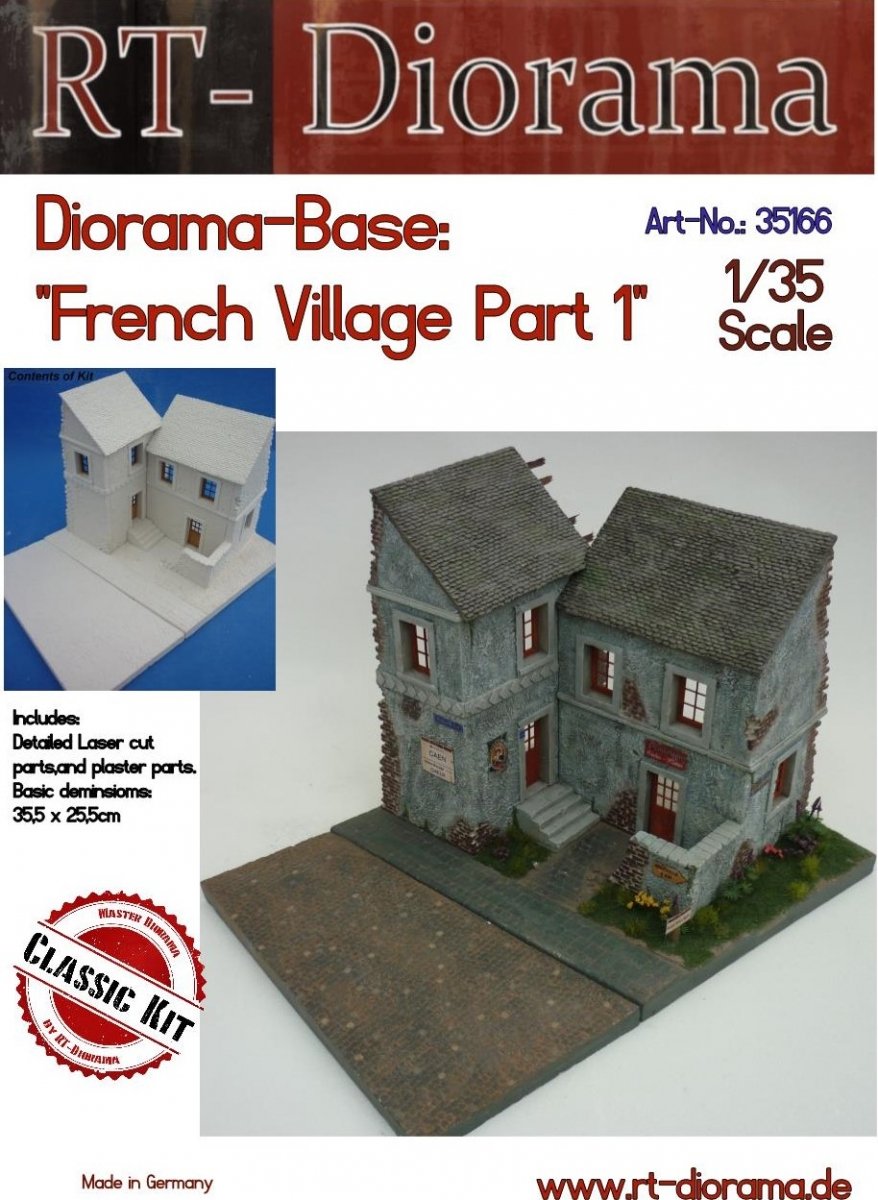 RT-Diorama 35166 Diorama-Base: &amp;quot;French Village&amp;quot; Part 1 1/35