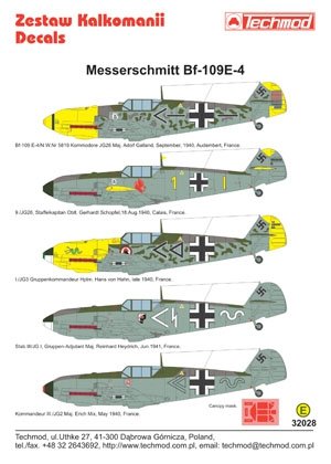 Techmod 32028 - Messerschmitt Bf 109E-4 1/32 – image 2