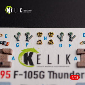 KELIK K48095 F-105G Thunderchief - décalcomanies 3D intérieures pour maquette HobbyBoss au 1/48 – image 5