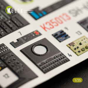 KELIK K35013 SH-60B INTERIOR 3D DECALS FOR KITTY HAWK KIT 1/35 – immagine 6