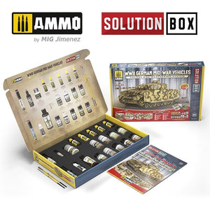 AMMO by Mig Jimenez 7727 SOLUTION BOX 21 – WWII German Mid-War Vehicles – immagine 2
