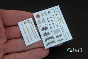 Quinta Studio QD48176 Bf 109E-1 3D-Printed &amp;amp; coloured Interior on decal paper (for Wingsy kits kit) 1/48 – imagen 2