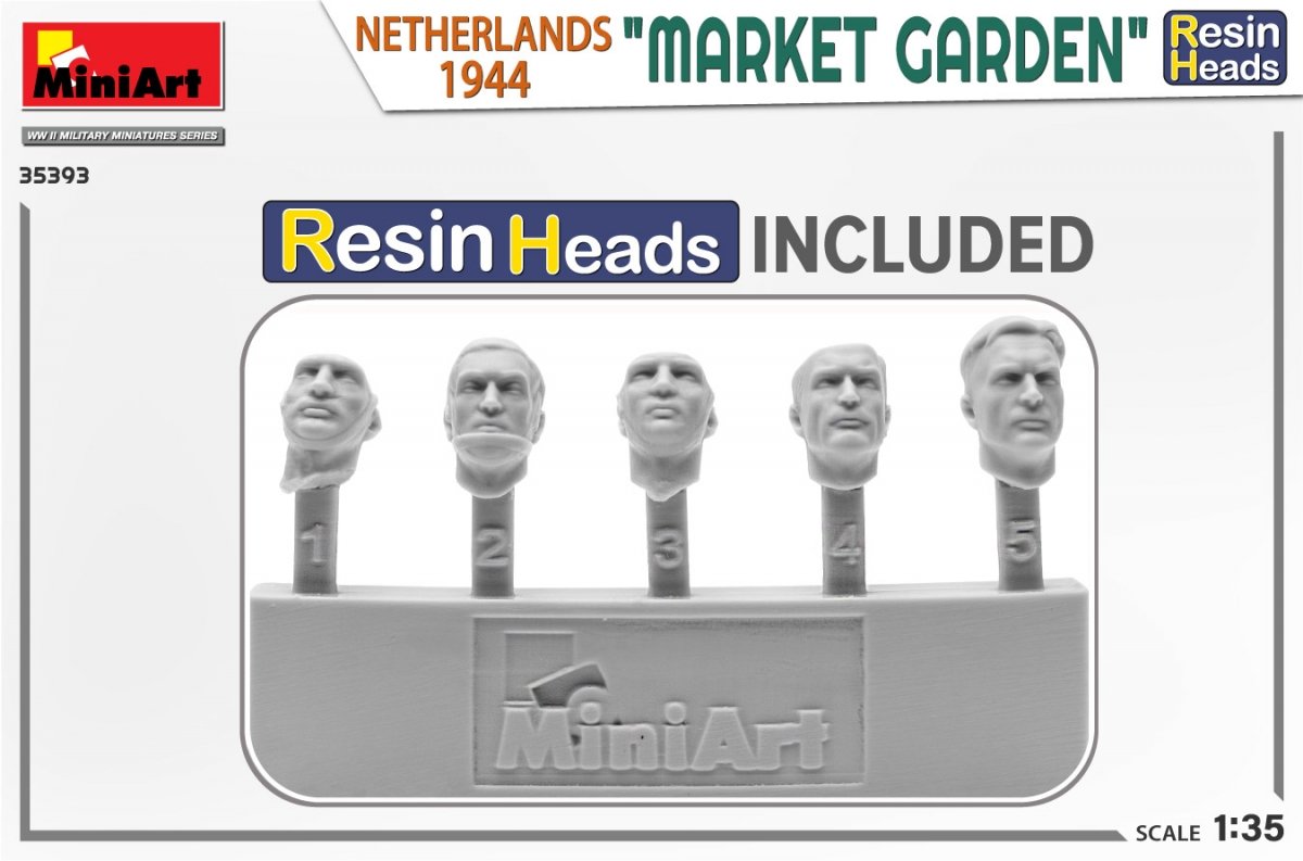 MiniArt 35393 MARKET GARDEN NETHERLANDS 1944. RESIN HEADS 1/35 – Bild 2