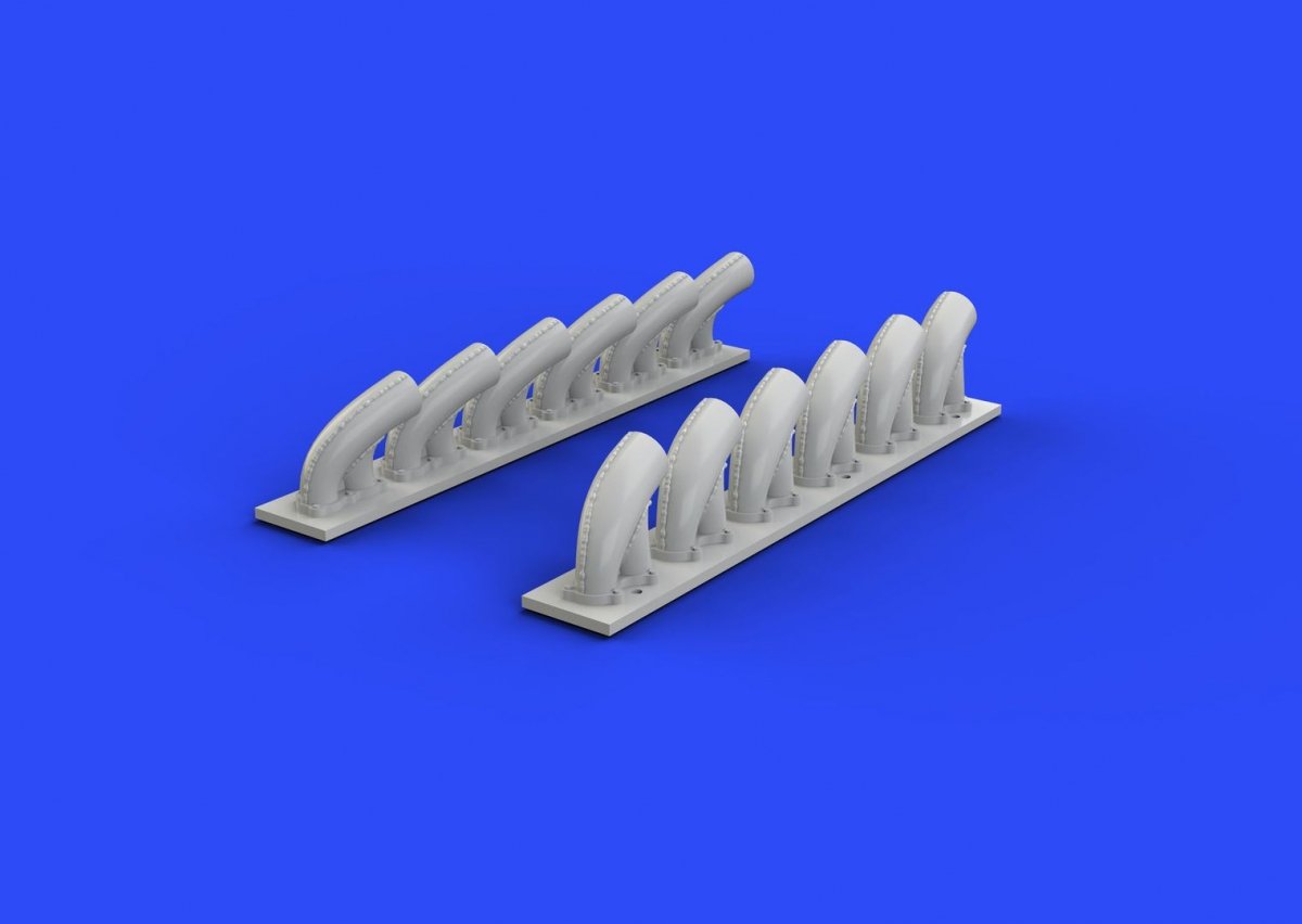 Eduard 632081 P-39Q/ N exhaust stacks KITTY HAWK 1/32 – zdjęcie 3