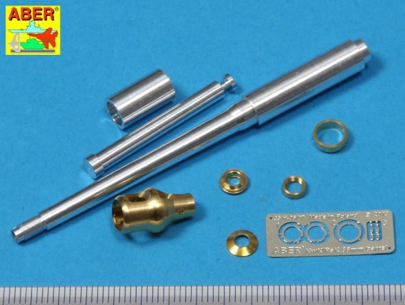 Aber 35L-076n 88mm KwK36/L56 barrel for German Tank Tiger I, Ausf. E - with early muzzle brake 1/35 – immagine 2