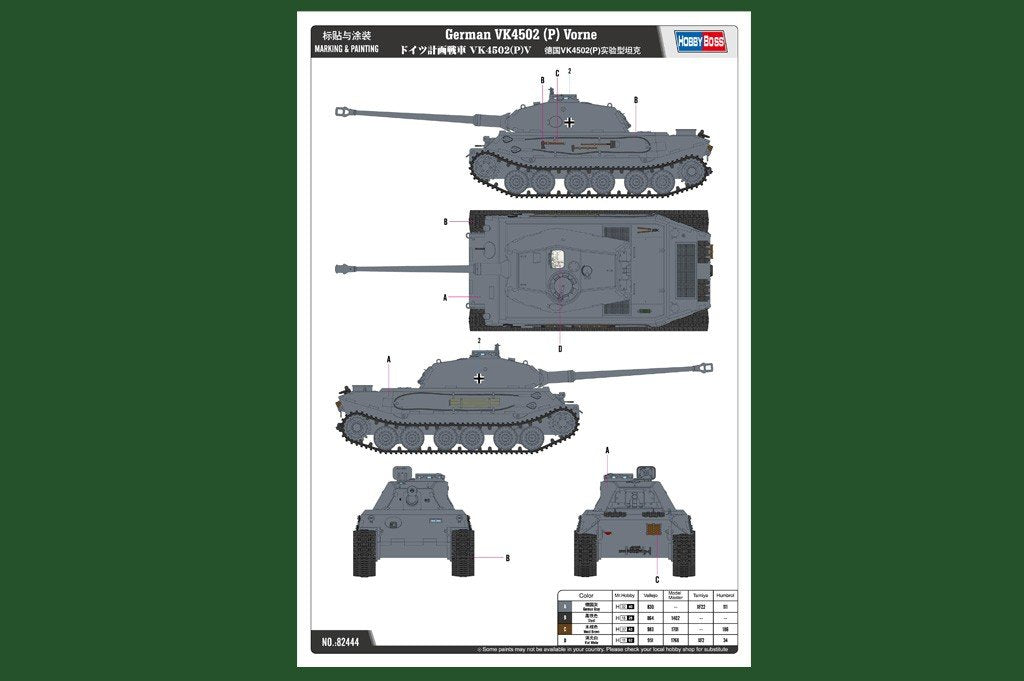 Hobby Boss 82444 German VK4502 (P) Vorne 1/35 – Bild 2