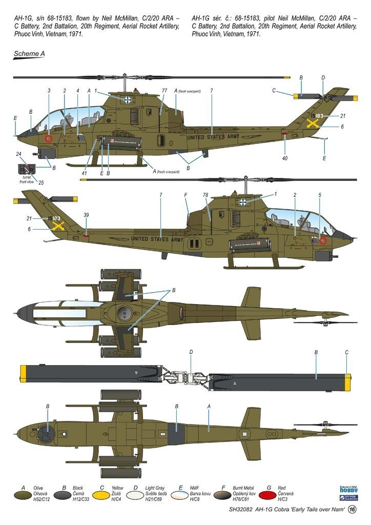 Special Hobby 32082 AH-1G Cobra &amp;#39;Early Tails over Vietnam&amp;#39; Hi-Tech Kit 1/32 – image 3