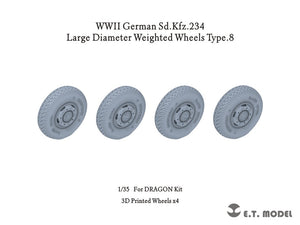 Maquette ET P35-108 Sd.Kfz.234 allemand de la Seconde Guerre mondiale, roues lestées de grand diamètre, type 8, échelle 1/35