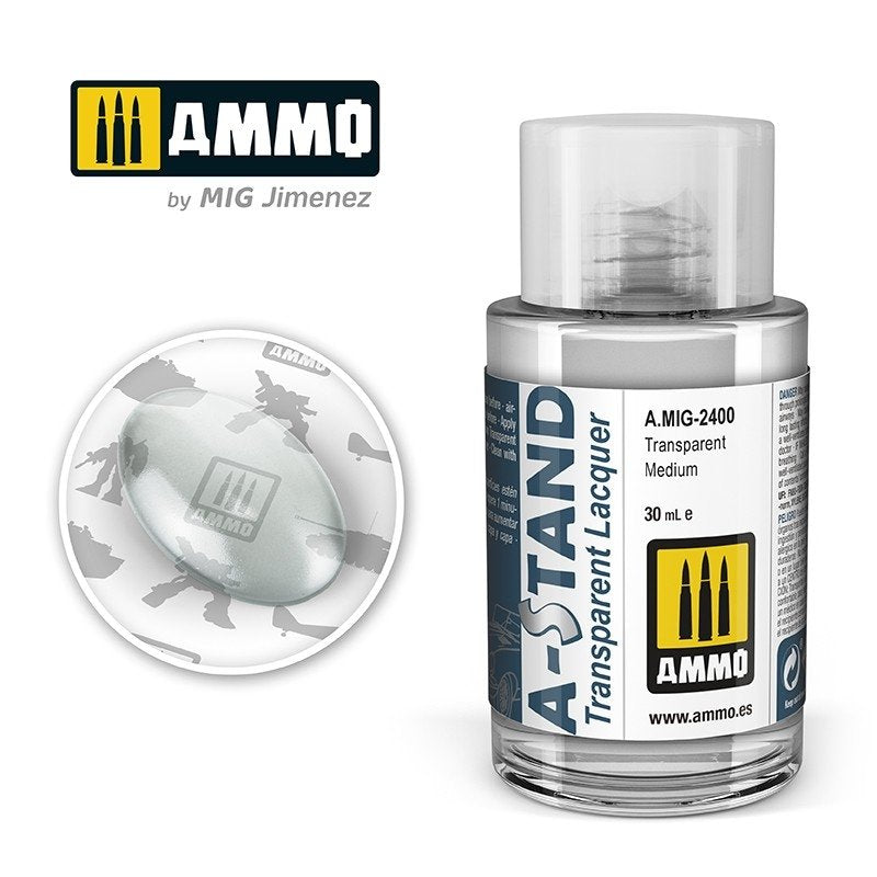 Munitions pour Mig 2400 A-STAND Transparent Medium 30ml