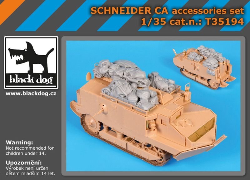 Ensemble d'accessoires Black Dog T35194 Schneider CA 1/35