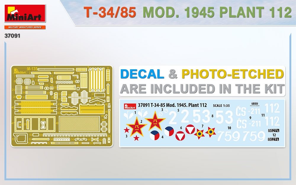 MiniArt 37091 T-34/85 Mod. 1945. Plant 112 1/35 – immagine 5