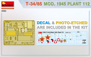 MiniArt 37091 T-34/85 Mod. 1945. Plant 112 1/35 – immagine 5