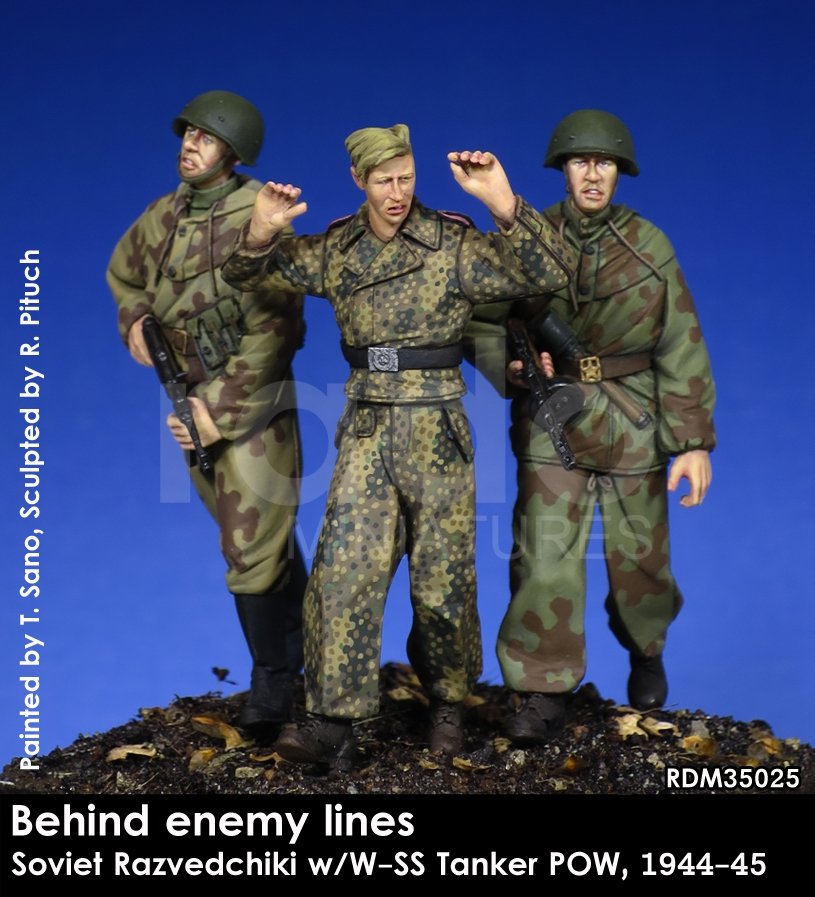 RADO Miniatures RDM35025 Razvedchiki soviétique avec pétrolier W-SS POW, (1944-45) 1/35