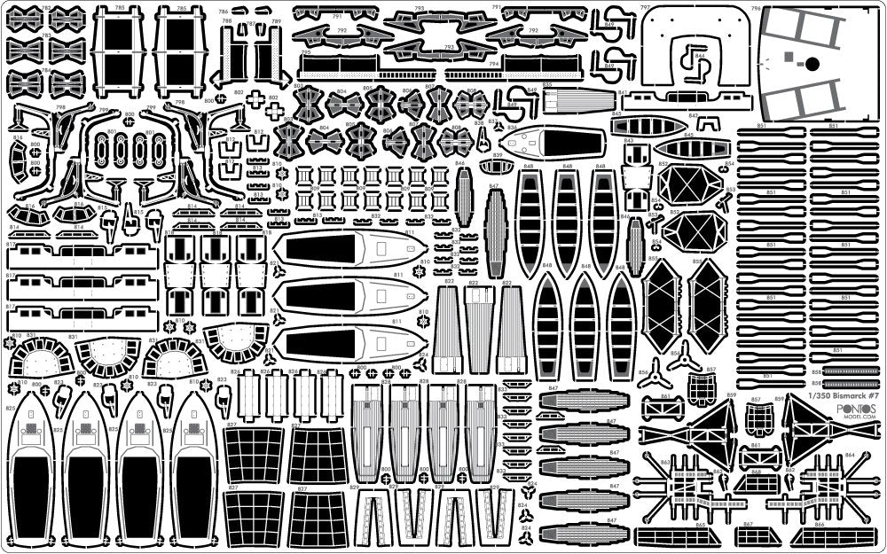 Pontos 35022F1 BISMARCK 1941 Detail Up Set 1/350 – immagine 23