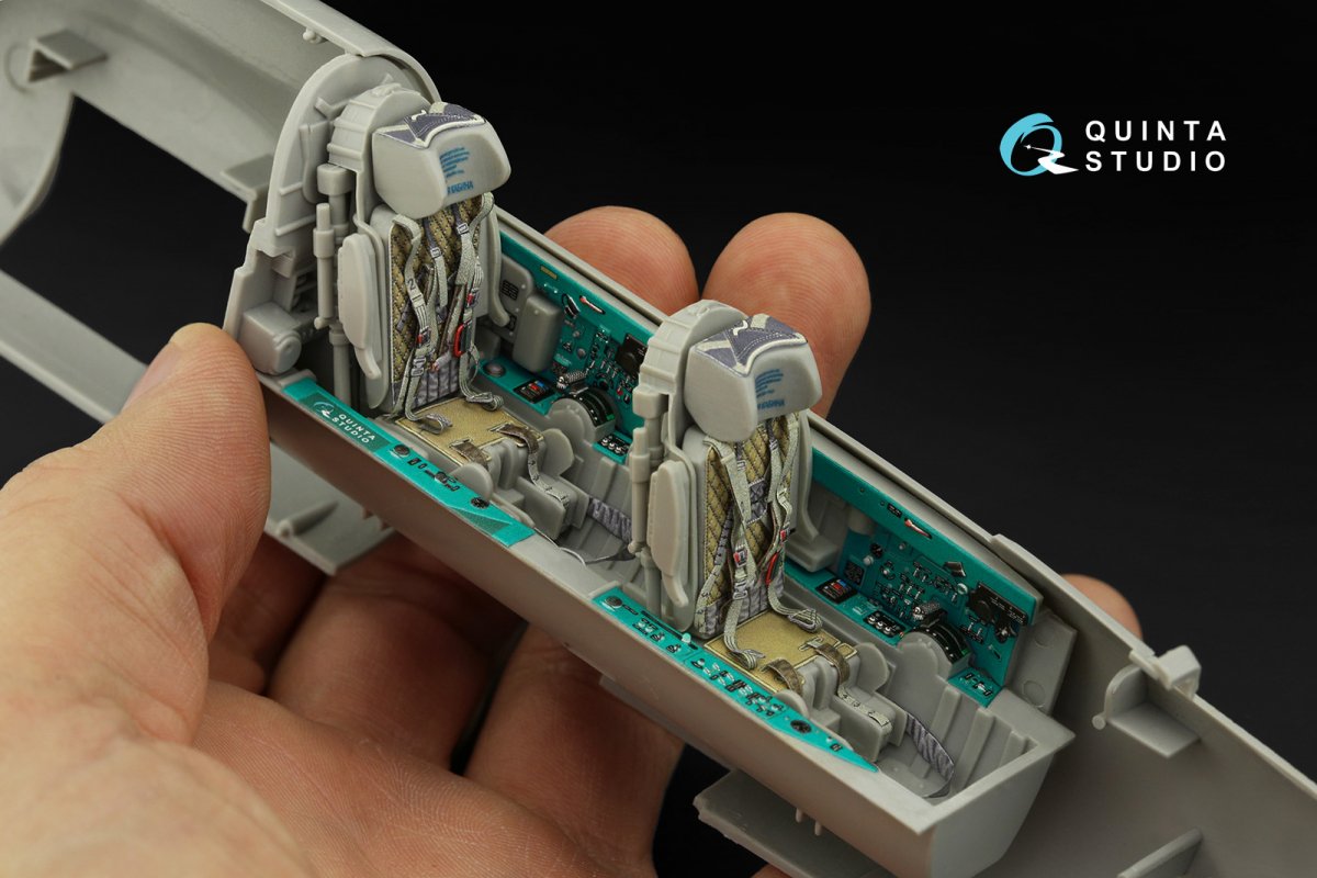 Quinta Studio QD32121 MiG-21UM 3D-Printed &amp;amp; coloured Interior on decal paper (Trumpeter) 1/32 – immagine 4