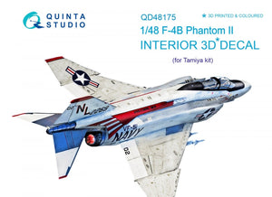 Quinta Studio QD48175 F-4B 3D-Printed &amp;amp; coloured Interior on decal paper (for Tamiya kit) 1/48