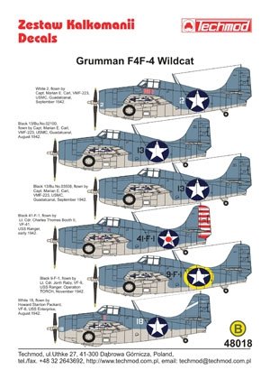 Techmod 48018 - Grumman F4F-4 Wildcat 1/48 – zdjęcie 2