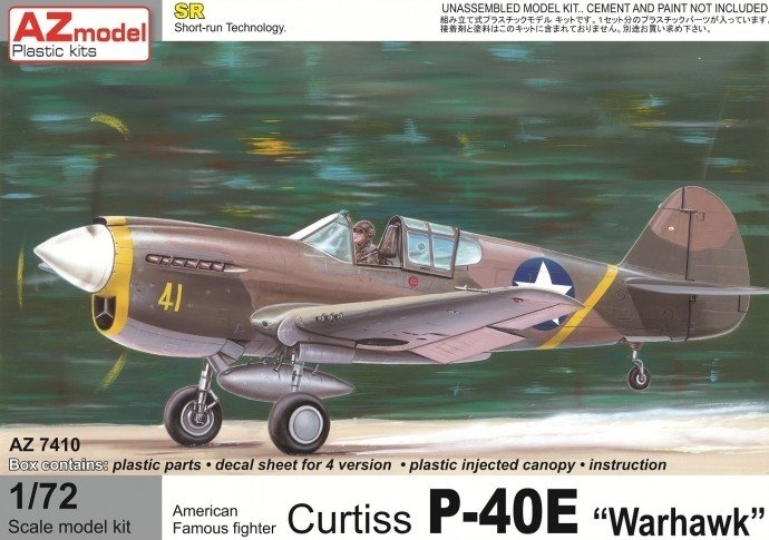 AZ Model AZ7410 Curtiss P-40E Over USA 1/72