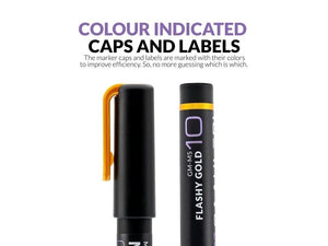 Gaahleri GM-MS10 Metallic Series Markers Flashy Gold