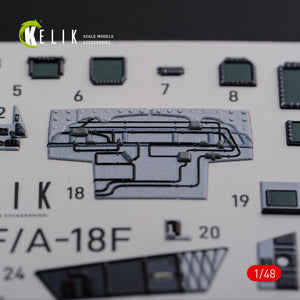 KELIK K48078 F/A-18F Super Hornet interior 3D decals for MENG kit 1/48 – imagen 8
