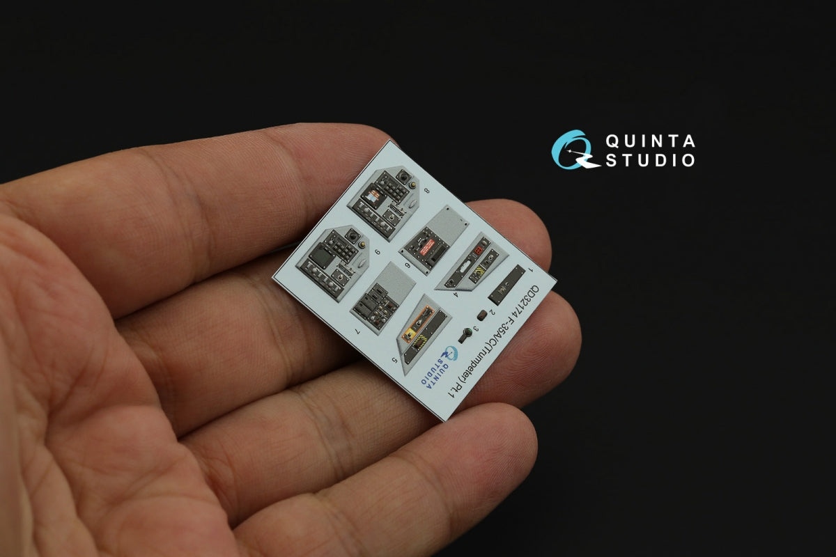 Quinta Studio QD32174 F-35A/C 3D-Printed &amp;amp; coloured Interior on decal paper (Trumpeter) 1/32 – immagine 5