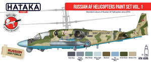 Hataka HTK-AS86 Russian AF Helicopters paint set vol. 1 8x17 – immagine 2