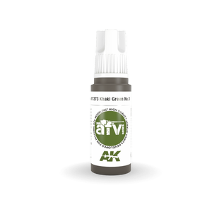 AK Interactive AK11373 Khaki green No.3 17ml – immagine 2