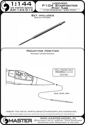 Master AM-144-014 F-104 Starfighter - Pitot Tube 1/144 – Bild 3
