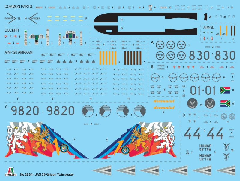 Italeri 2664 JAS-39D GRIPEN TWIN SEATER 1/48 – immagine 3