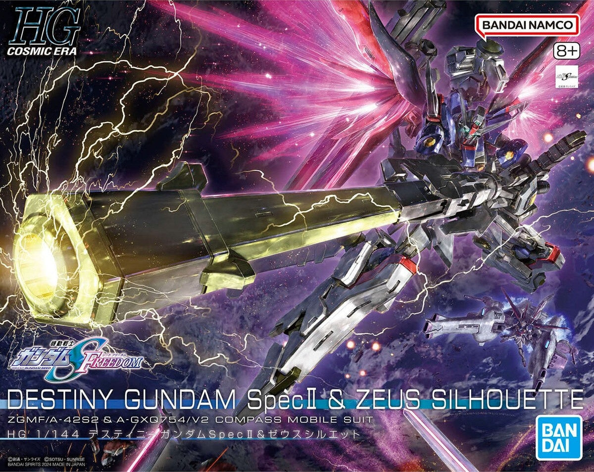 Bandai 67428 HGCE DESTINY GUNDAM Spec II &amp; ZEUS SILHOUETTE 1/144