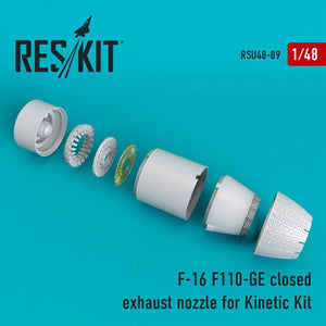 RESKIT RSU48-0089 F-16 (F110-GE) closed exhaust nozzle for Kinetic kit 1/48