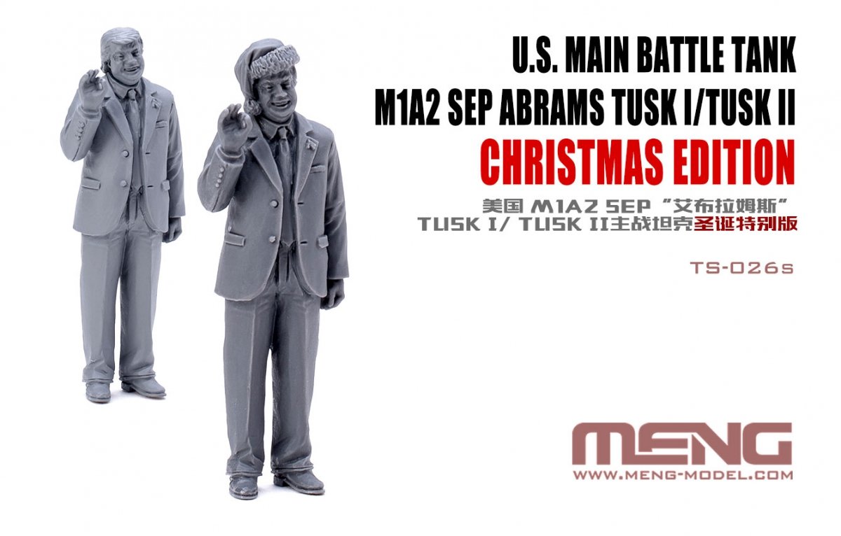 Maquette Meng TS-026s du char de combat principal américain M1A2 Abrams Tusk I / Tusk II avec figurine Trump, échelle 1/35 – image 2