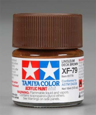 Tamiya XF79 Linoleum Deck Brown (81779) Acrylic paint 10ml – Bild 2