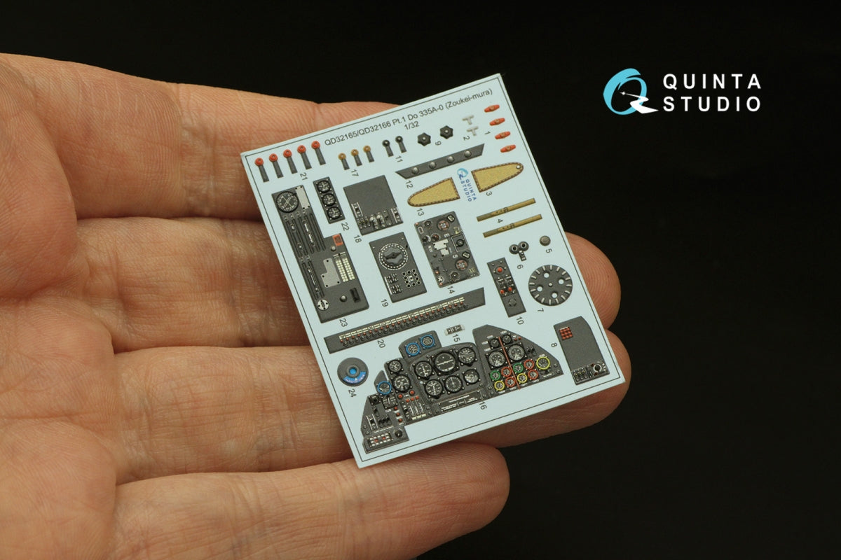 Quinta Studio QD32165 Do 335A-0 3D-Printed &amp;amp; coloured Interior on decal paper (Zoukei-mura) 1/32 – Bild 9