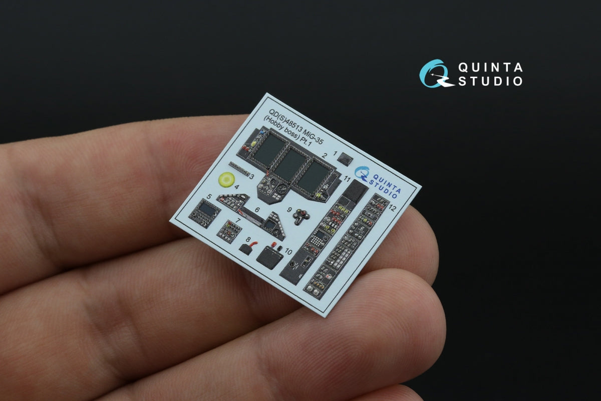 Quinta Studio QD48513 MiG-35 3D-Printed coloured Interior on decal paper (HobbyBoss) 1/48 – immagine 6