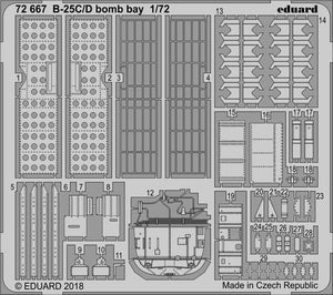 Eduard 72667 B-25C/D bomb bay AIRFIX 1/72