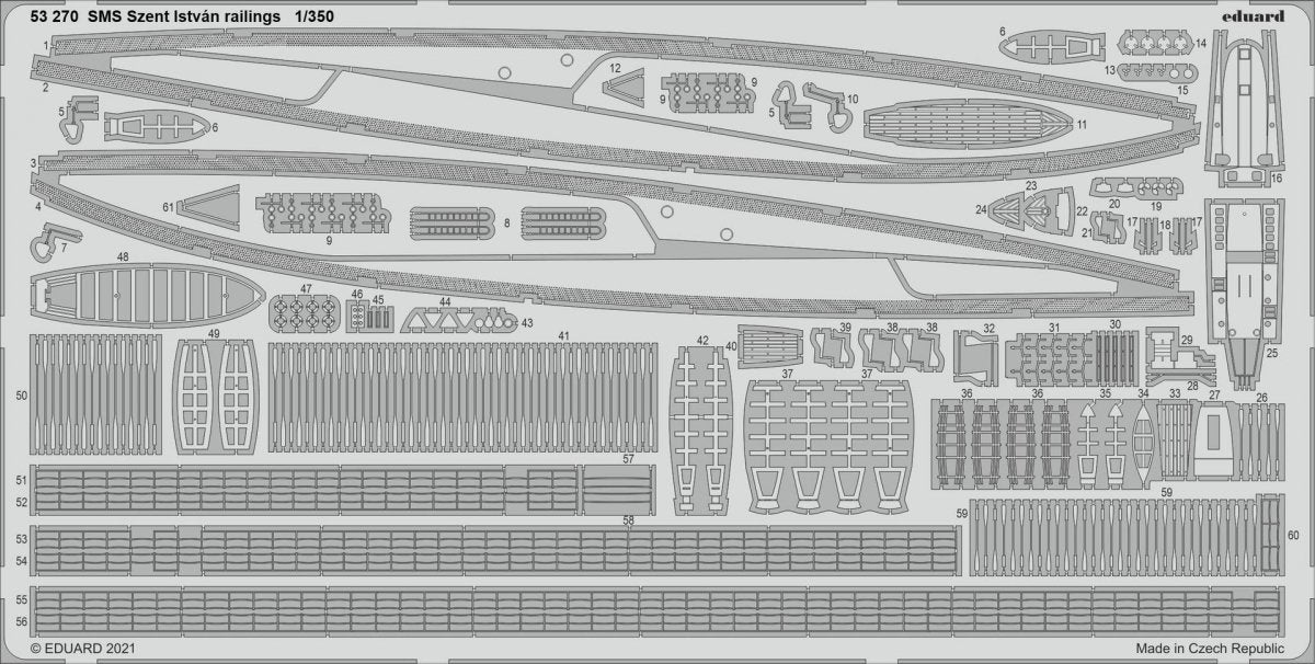 Eduard BIG5362 SMS Szent István TRUMPETER 1/350 – immagine 3
