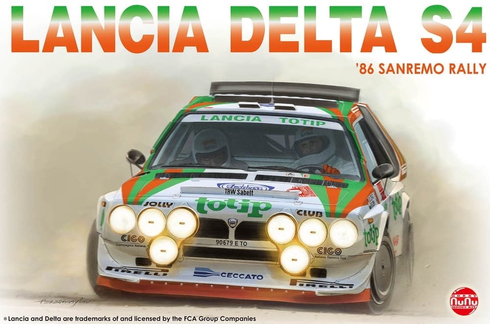 NuNu PN24005B Lancia Delta S4 '86 Rallye Sanremo (Totip) + Monte Carlo 1/24